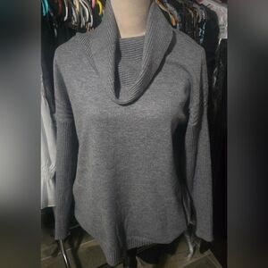 Cozy Charcoal Cowl Neck Sweater